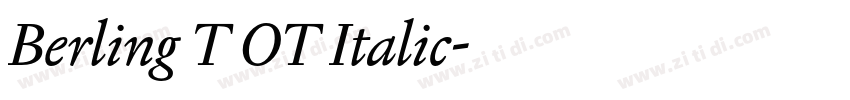 Berling T OT Italic字体转换